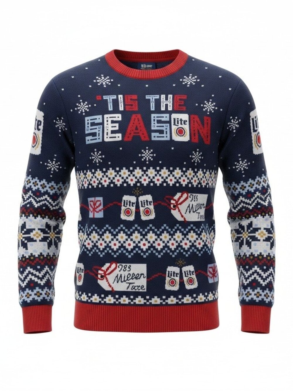 Miller Lite Tis The Season Ugly Christmas Sweater Men’s Medium Beer Holiday